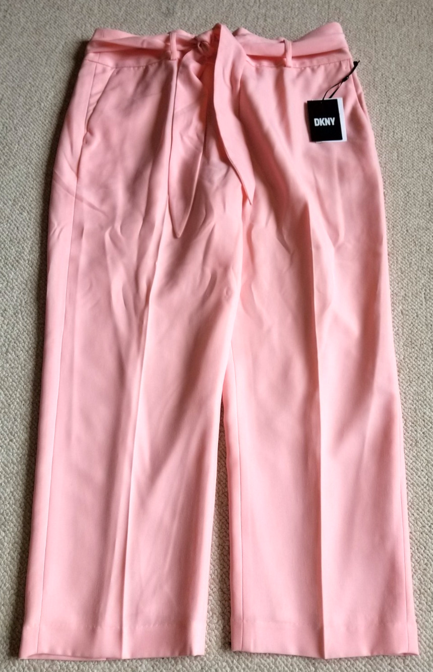 NWT $99 Womens Pants-DKNY-'Rose Garden' high waist trouser Barbiecore Capsule-16